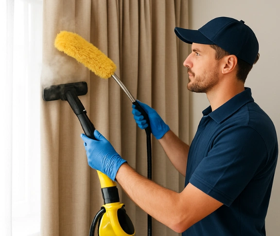 Trusted residential curtain cleaning technician Matty Curtain Cleaning burleigh-waters QLD