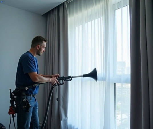 Professional commercial curtain cleaning process equipment Matty Curtain Cleaning burleigh-waters