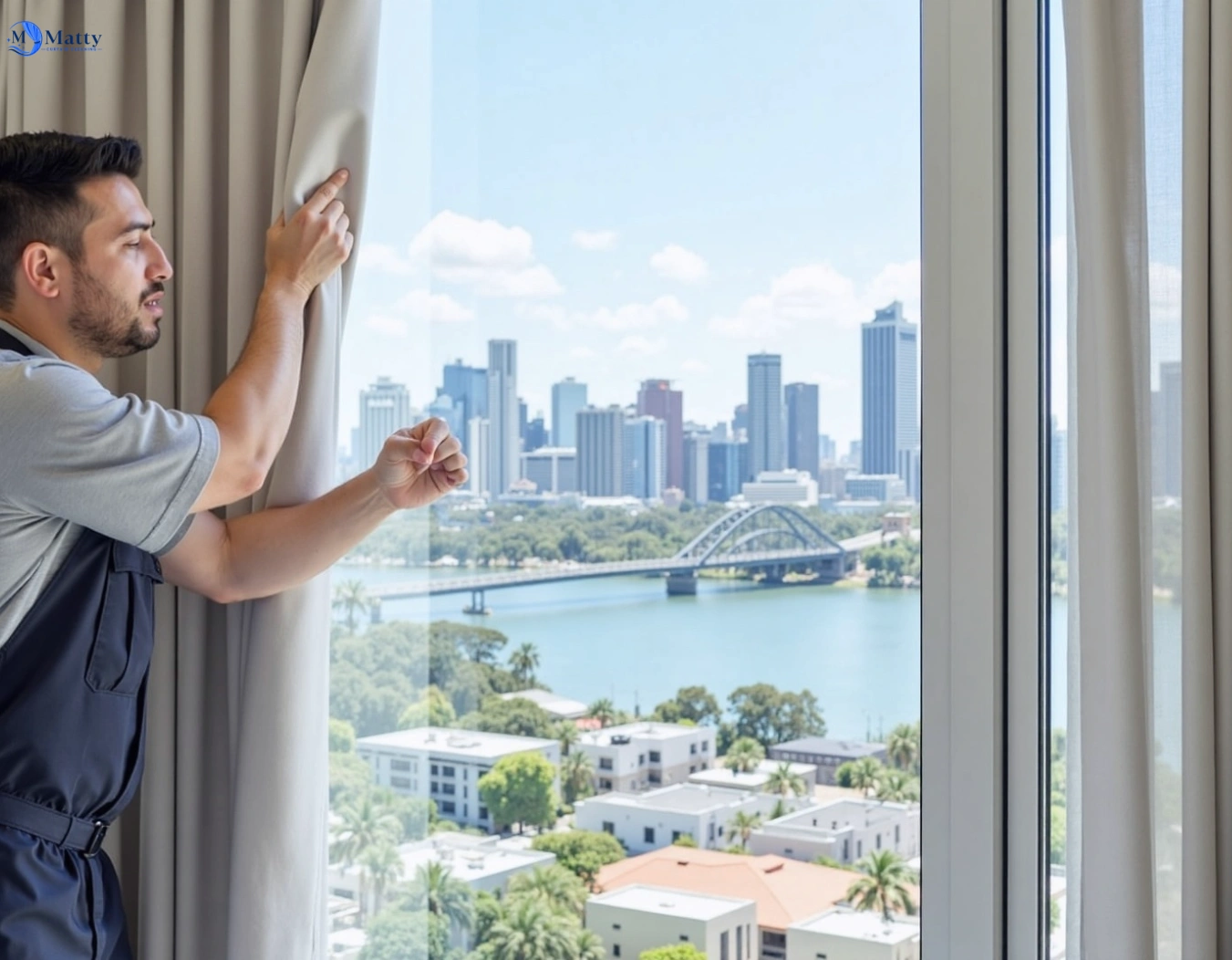 Professional curtain steam cleaning service burleigh-waters QLD by Matty Curtain Cleaning