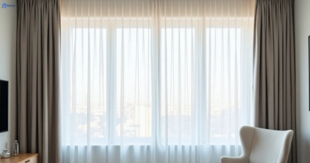 Freshly steam cleaned curtains in burleigh-waters QLD