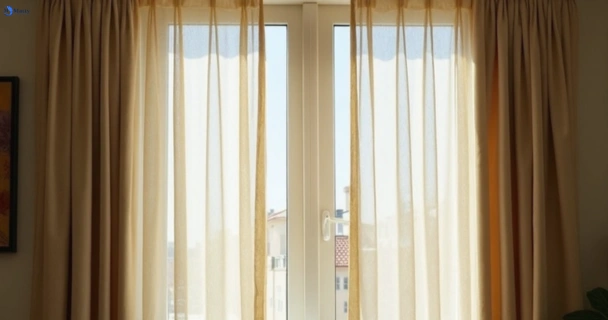 Dusty and dull curtains in burleigh-waters before steam cleaning